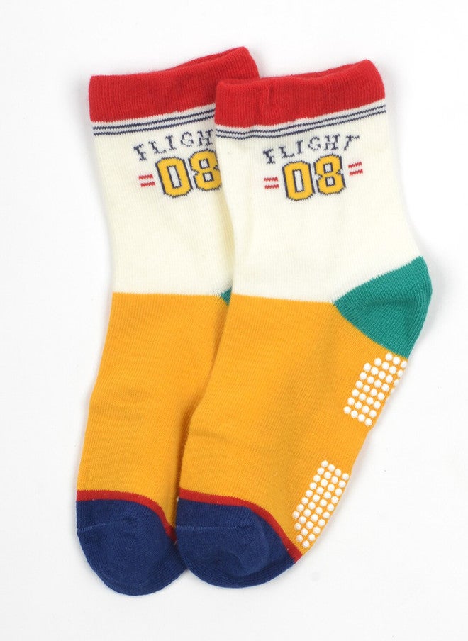 FOOTPRINTS FOOTPRINT 3 Pairs Infant Kids Unisex Multi-Colored Ankle-Length Assorted Antiskid Cotton Socks - Image 3